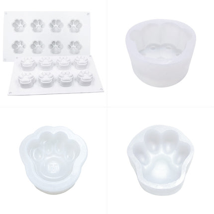 DIY Animal Claw Shape Candle Glue Cake Jelly Pudding Silicone Mold, Specification: Single Dog Paw-garmade.com