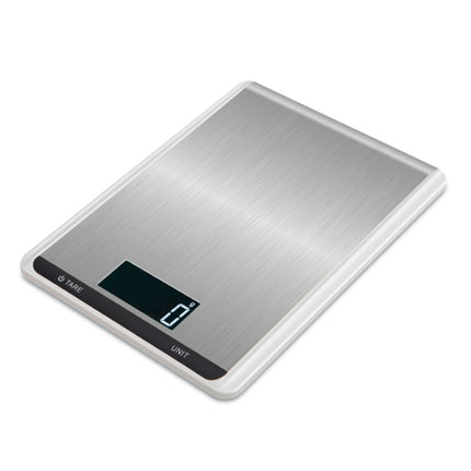 5kg/1g Stainless Steel Kitchen Scale Household Food Electronic Scale(White)-garmade.com