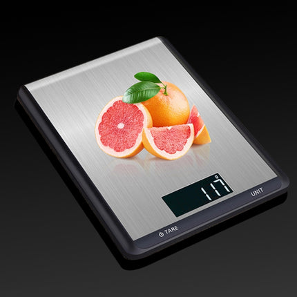 5kg/1g Stainless Steel Kitchen Scale Household Food Electronic Scale(Black)-garmade.com