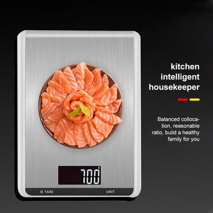 5kg/1g Stainless Steel Kitchen Scale Household Food Electronic Scale(Black)-garmade.com