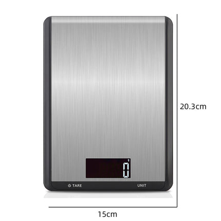 10kg/1g Stainless Steel Kitchen Scale Household Food Electronic Scale(White)-garmade.com