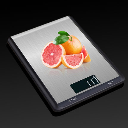 10kg/1g Stainless Steel Kitchen Scale Household Food Electronic Scale(White)-garmade.com