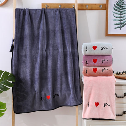 Soft Thick Absorbent Fiber Couple Large Bath Towels, Size:70x140cm(Purple)-garmade.com