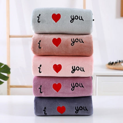 Soft Thick Absorbent Fiber Couple Large Bath Towels, Size:70x140cm(Pink)-garmade.com