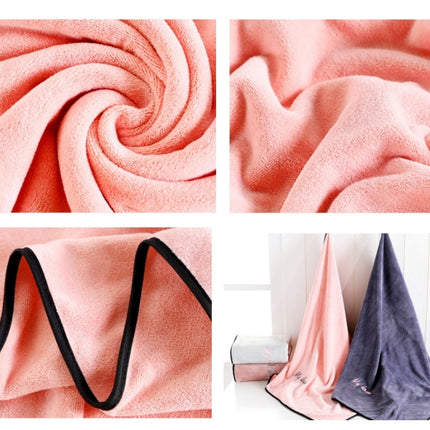 Soft And Thick Absorbent Fiber Bath Towel, Specification:Towel + Bath Towel(Coffee Color)-garmade.com