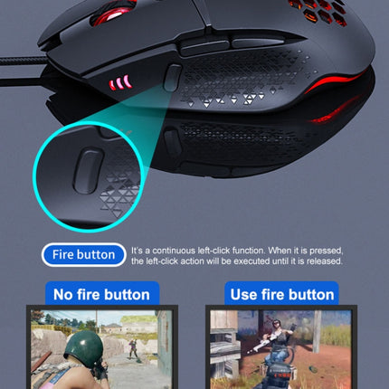 iMICE T90 8 Keys 7200DPI USB Wired Luminous Gaming Mouse, Cable Length: 1.8m-garmade.com
