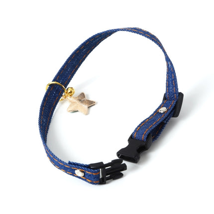 6 PCS Pet Cowboy Cat Dog Collar With Bell Pet Accessories, Size:S 16-32cm, Style:Five-pointed Star-garmade.com