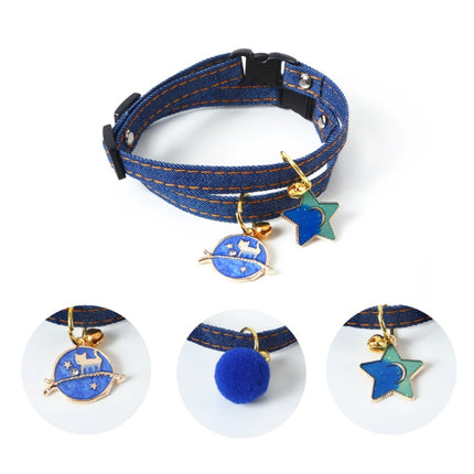 6 PCS Pet Cowboy Cat Dog Collar With Bell Pet Accessories, Size:S 16-32cm, Style:Five-pointed Star-garmade.com