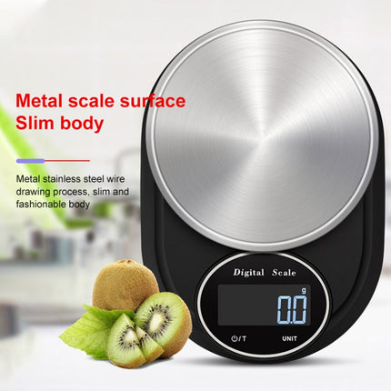 Home Kitchen Electronic Scale High Precision Stainless Steel Jewelry Scale, Style:Hemming, Specification:5kg/1g-garmade.com