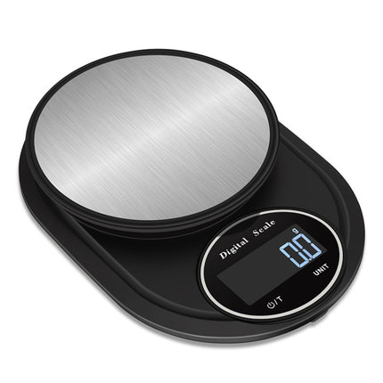 Home Kitchen Electronic Scale High Precision Stainless Steel Jewelry Scale, Style:No Edging, Specification:5kg/1g-garmade.com