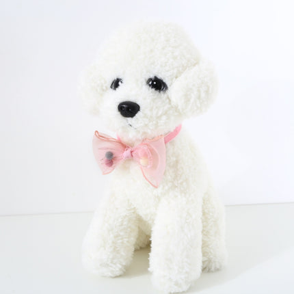 6 PCS Pet Handmade Adjustable Cat Dog Bow Tie Collar, Size:S 17-32cm, Style:Ball Bowknot-garmade.com