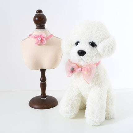 6 PCS Pet Handmade Adjustable Cat Dog Bow Tie Collar, Size:S 17-32cm, Style:Ball Bowknot-garmade.com