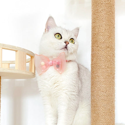 6 PCS Pet Handmade Adjustable Cat Dog Bow Tie Collar, Size:S 17-32cm, Style:Sequin Bowknot-garmade.com