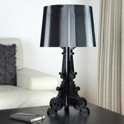 LED Bedlamp Bedroom Living Room Acryl Desk Lamp Bedside Lamp Shade Table Light Night(Black)-garmade.com