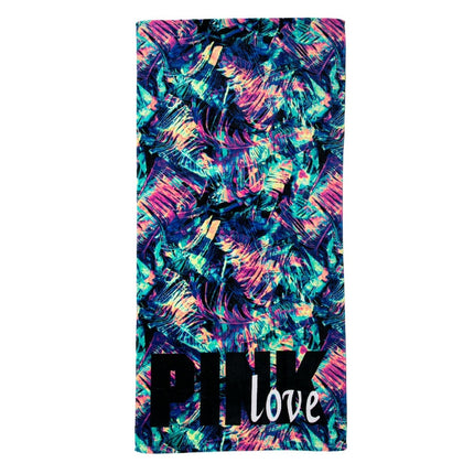 Printed Soft Bath Towel Adult Cotton Beach Pad Towel Size: 147x71cm(Color Leaves KS-1)-garmade.com