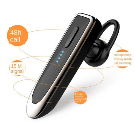 K23 Bluetooth 5.0 Business Wireless Bluetooth Headset, Style:Caller Name(Black And Gold)-garmade.com