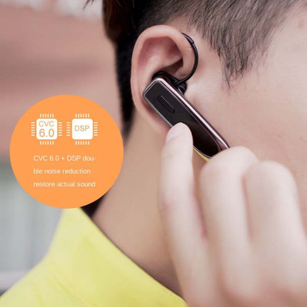 K23 Bluetooth 5.0 Business Wireless Bluetooth Headset, Style:Caller Name(Black And Gold)-garmade.com