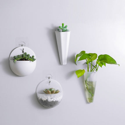 4 In1 Wall-Mounted Flower Pots Lazy Plastic Flower Pots On The Wall-garmade.com