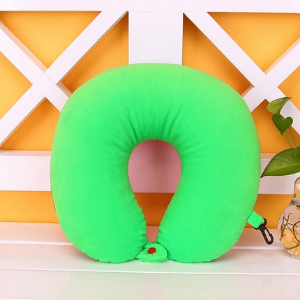 Fruit U Shaped Travel Pillow Nanoparticles Neck Pillow Car Pillows Soft Cushion Home Textile(Watermelon)-garmade.com