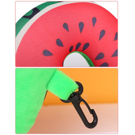 Fruit U Shaped Travel Pillow Nanoparticles Neck Pillow Car Pillows Soft Cushion Home Textile(Watermelon)-garmade.com