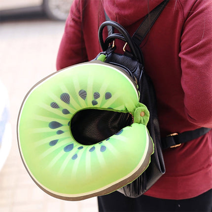 Fruit U Shaped Travel Pillow Nanoparticles Neck Pillow Car Pillows Soft Cushion Home Textile(Watermelon)-garmade.com