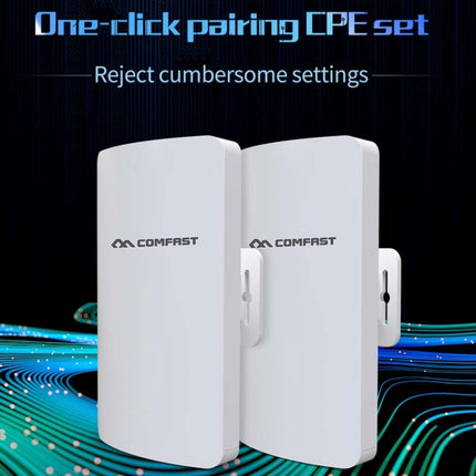 COMFAST CF-E113A 3KM 300Mbps 5.8 Ghz High-Power Outdoor Engineering CPE Matching Bridge Set, US/EU Plug-garmade.com