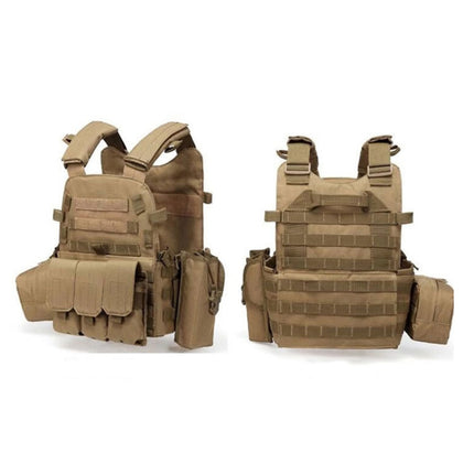 A64 Outdoor Multi-functional Convenient Combination Vest Tool Pocket, Size: Free Size(Brown)-garmade.com