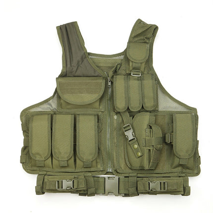 A60 Outdoor Equipment Vest Breathable Mesh Vest Tool Pocket, Size: Free Size(Army Green)-garmade.com