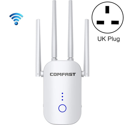 COMFAST CF-WR758AC Dual Frequency 1200Mbps Wireless Repeater 5.8G WIFI Signal Amplifier, UK Plug-garmade.com