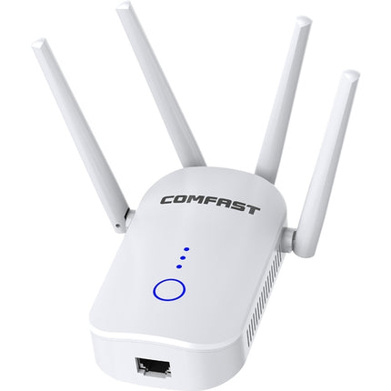 COMFAST CF-WR758AC Dual Frequency 1200Mbps Wireless Repeater 5.8G WIFI Signal Amplifier, UK Plug-garmade.com