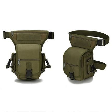 B05 Wild Fishing Portable Waist Bag Outdoor Sports Multifunctional Leg Bag(Army Green)-garmade.com