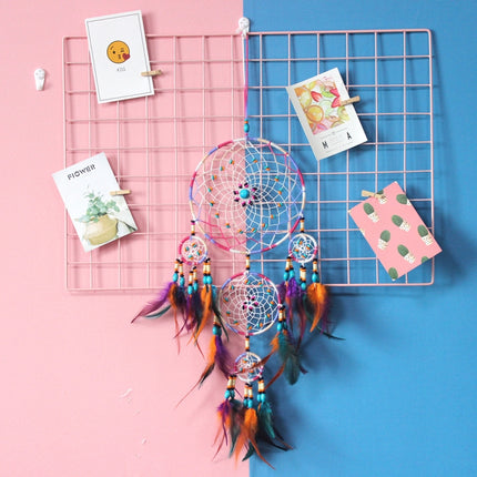 Home Hand Woven Colorful Bohemian Dream Catcher, Specification: Wooden Beads-garmade.com