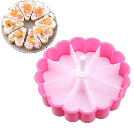 2 PCS Cake Plate Sushi Mold Set Creative Heart-Shaped Sushi Mold Baked Jelly Pudding Cup Melaleuca Rice Ball Mold-garmade.com