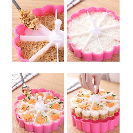 2 PCS Cake Plate Sushi Mold Set Creative Heart-Shaped Sushi Mold Baked Jelly Pudding Cup Melaleuca Rice Ball Mold-garmade.com