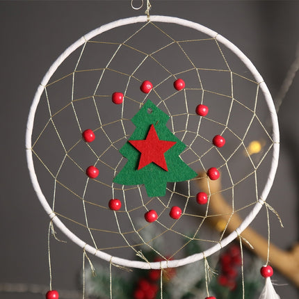 MS9065 Christmas Tree Style Holiday Decoration Woven Ornament Dream Catcher-garmade.com