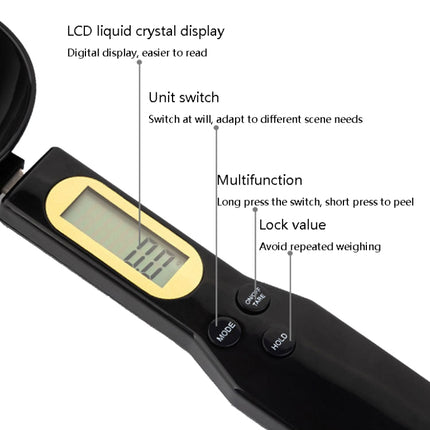 ABS Electronic Measuring Spoon Spoon Weighing Measuring Tool, Specification: 500g/0.1g, Colour: White-garmade.com