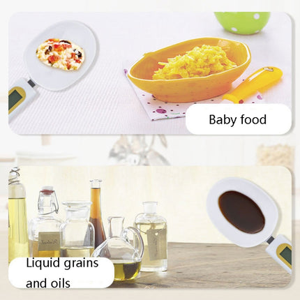 ABS Electronic Measuring Spoon Spoon Weighing Measuring Tool, Specification: 500g/0.1g, Colour: White-garmade.com