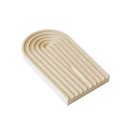 Water Ripple Cutting Board Afternoon Tea Snack Plate Photo Props Small (Beige)-garmade.com