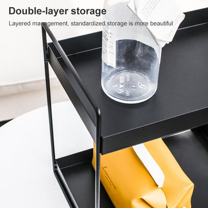 Home Storage Rack Bathroom Narrow Side Shelf, Specification: Large (Black)-garmade.com