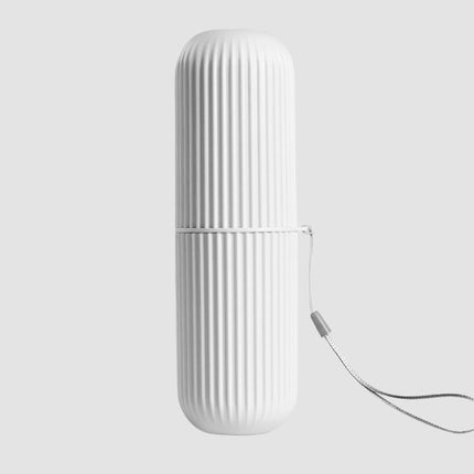 1pc Simple Travel Washing Cup Portable Toothbrush Storage Box Multifunctional Brushing Cup(White)-garmade.com