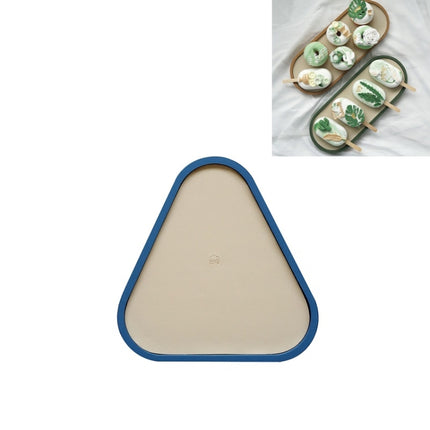 Desktop Shallow Storage Tray Sundries Tray Jewelry Display Tray , Triangle (Green Lotus)-garmade.com