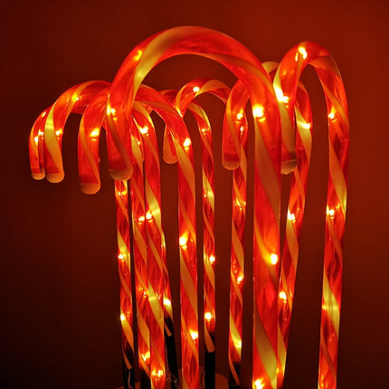 10 in 1 Christmas Cane Lights Holiday Indoor Garden Decoration Lights(UK Plug)-garmade.com