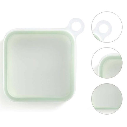 5 PCS Sandwich Toast Bento Box Lunchbox Portable Take-Out Student Office Worker Lunch Box, Capacity: 301-500ml(Transparent Green)-garmade.com