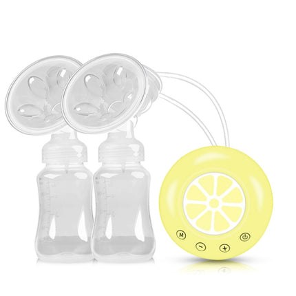Large Suction Smart Electric Bilateral Breast Pump 12-Speed Silent Breast Pump(Yellow)-garmade.com