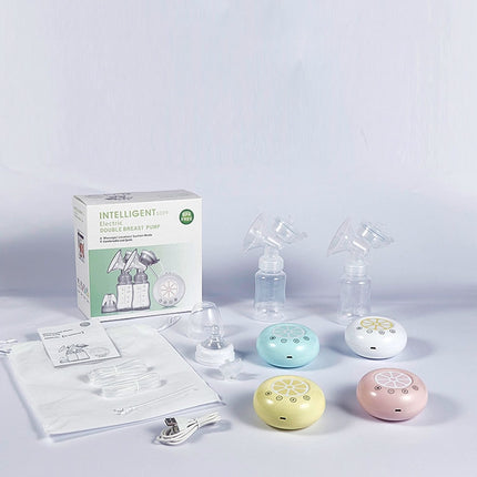 Large Suction Smart Electric Bilateral Breast Pump 12-Speed Silent Breast Pump(Pink)-garmade.com