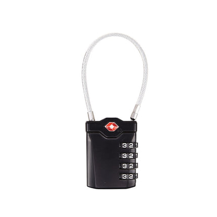 Zinc Alloy Red Dot Luggage Small Padlock Small Mini Code Lock(Black)-garmade.com