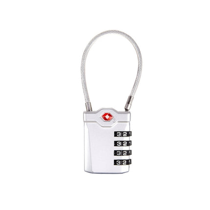 Zinc Alloy Red Dot Luggage Small Padlock Small Mini Code Lock(Silver)-garmade.com
