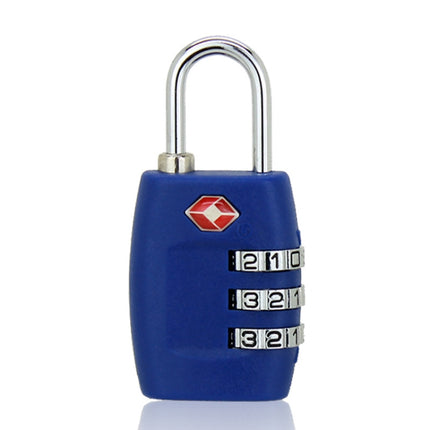 2 PCS Customs Luggage Lock Overseas Travel Luggage Zipper Lock Plastic TSA Code Lock(Dark Blue)-garmade.com