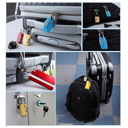 2 PCS Customs Luggage Lock Overseas Travel Luggage Zipper Lock Plastic TSA Code Lock(Green)-garmade.com