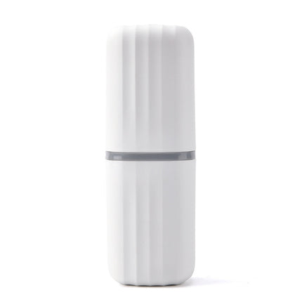 8 PCS Simple Home Travel Mouthwash Cup Toothpaste Storage Box Dental Kit(White)-garmade.com